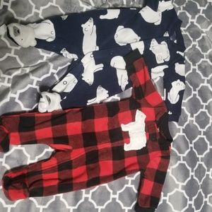 2 pc Bundle of Newborn Footies- WARM